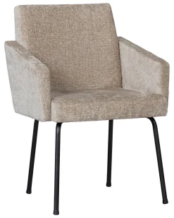 WOOOD Chenille Eetkamerstoelen|Eetkamerstoelen Met Armleuning|Eetkamerstoel Mount Geweven stof