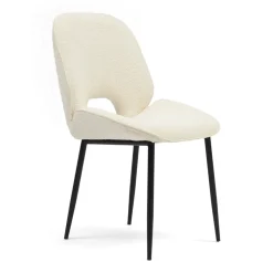 Rivièra Maison Eetkamerstoelen Bouclé / Teddy|Eetkamerstoelen Zonder Armleuning|Eetkamerstoel Mr. Beekman Bouclé, kleur Simply White