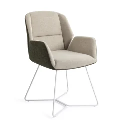 Jesper Home Beige Eetkamerstoelen|Eetkamerstoelen Met Armleuning|Eetkamerstoel Myoko Beehive White