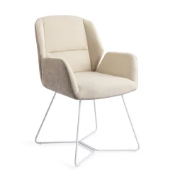 Jesper Home Beige Eetkamerstoelen|Eetkamerstoelen Met Armleuning|Eetkamerstoel Myoko Beehive White