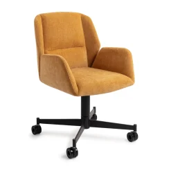 Jesper Home Eetkamerstoelen Met Armleuning|Eetkamerstoel Myoko Caster Black, kleur El Dorado