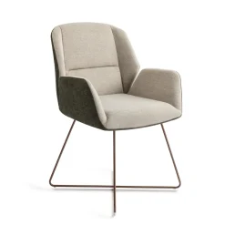 Jesper Home Eetkamerstoelen Met Armleuning|Beige Eetkamerstoelen|Eetkamerstoel Myoko Cross Rose