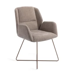 Jesper Home Eetkamerstoelen Met Armleuning|Beige Eetkamerstoelen|Eetkamerstoel Myoko Cross Rose