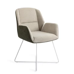 Jesper Home Beige Eetkamerstoelen|Eetkamerstoelen Met Armleuning|Eetkamerstoel Myoko Cross White