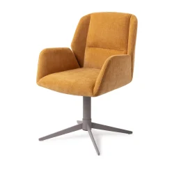 Jesper Home Draaibare Eetkamerstoelen|Eetkamerstoelen Met Armleuning|Eetkamerstoel Myoko Quad Grey