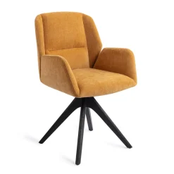 Jesper Home Draaibare Eetkamerstoelen|Eetkamerstoelen Met Armleuning|Eetkamerstoel Myoko Revolve Oak Black