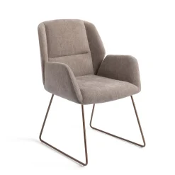 Jesper Home Beige Eetkamerstoelen|Eetkamerstoelen Met Armleuning|Eetkamerstoel Myoko Slide Rose