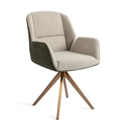 Jesper Home Beige Eetkamerstoelen|Draaibare Eetkamerstoelen|Eetkamerstoel Myoko Turn Rose, Draaibaar
