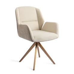 Jesper Home Beige Eetkamerstoelen|Draaibare Eetkamerstoelen|Eetkamerstoel Myoko Turn Rose, Draaibaar