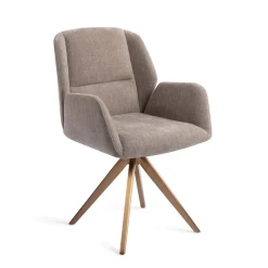 Jesper Home Beige Eetkamerstoelen|Draaibare Eetkamerstoelen|Eetkamerstoel Myoko Turn Rose, Draaibaar