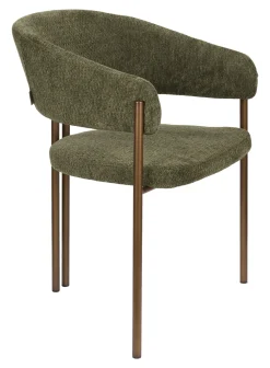 Dutchbone Eetkamerstoelen Bouclé / Teddy|Eetkamerstoelen Met Armleuning|Eetkamerstoel Naida Bouclé