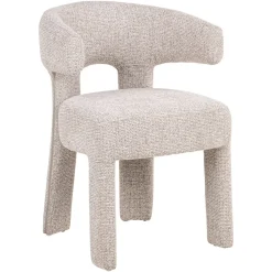 Richmond Interiors Eetkamerstoelen Zonder Armleuning|Eetkamerstoel Nerio Geweven stof, kleur Naturel