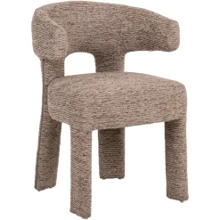 Richmond Interiors Eetkamerstoelen Met Armleuning|Eetkamerstoel Nerio Linear stof, kleur Mocca Mocha