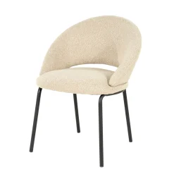 By-Boo Chenille Eetkamerstoelen|Eetkamerstoelen Met Armleuning|Eetkamerstoel Nido Chenille