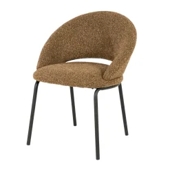 By-Boo Chenille Eetkamerstoelen|Eetkamerstoelen Met Armleuning|Eetkamerstoel Nido Chenille