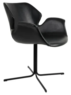 Zuiver Eetkamerstoelen Met Leer Of Kunstleer|Eetkamerstoelen Met Armleuning|Eetkamerstoel Nikki PU leder