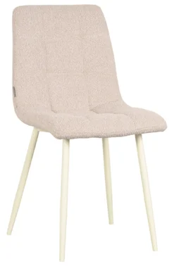 LABEL51 Eetkamerstoelen Bouclé / Teddy|Eetkamerstoelen Zonder Armleuning|Eetkamerstoel Nino Bouclé