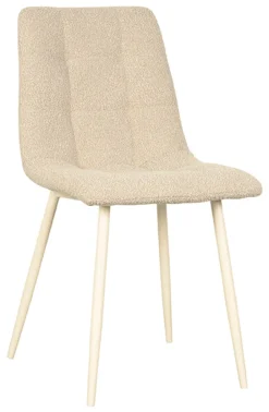 LABEL51 Eetkamerstoelen Bouclé / Teddy|Eetkamerstoelen Zonder Armleuning|Eetkamerstoel Nino Bouclé