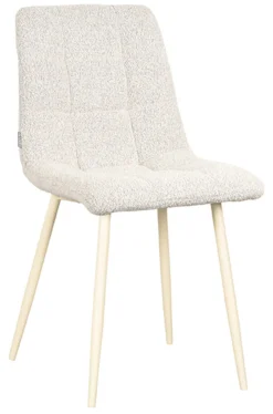 LABEL51 Eetkamerstoelen Bouclé / Teddy|Eetkamerstoelen Zonder Armleuning|Eetkamerstoel Nino Bouclé