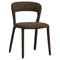 WOOOD Beige Eetkamerstoelen|Eetkamerstoelen Zonder Armleuning|Eetkamerstoel Noble Geweven melange stof