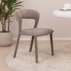 WOOOD Eetkamerstoelen Zonder Armleuning|Eetkamerstoel Noble Geweven stof