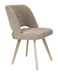 ZILT Chenille Eetkamerstoelen|Eetkamerstoelen Zonder Armleuning|Eetkamerstoel Nohemi Chenille, kleur Bruin