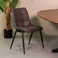 LABEL51 Eetkamerstoelen Zonder Armleuning|Eetkamerstoel Noor Micro Suede