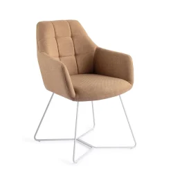 Jesper Home Eetkamerstoelen Met Armleuning|Eetkamerstoel Noto Beehive White