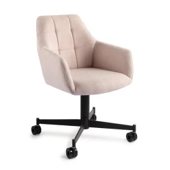 Jesper Home Beige Eetkamerstoelen|Eetkamerstoelen Met Armleuning|Eetkamerstoel Noto Caster Black