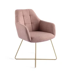 Jesper Home Beige Eetkamerstoelen|Eetkamerstoelen Met Armleuning|Eetkamerstoel Noto Cross Gold