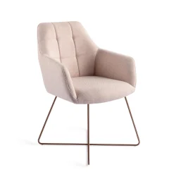 Jesper Home Beige Eetkamerstoelen|Eetkamerstoelen Met Armleuning|Eetkamerstoel Noto Cross Rose Gold