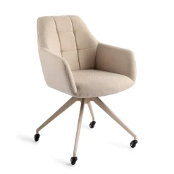 Jesper Home Beige Eetkamerstoelen|Eetkamerstoelen Met Armleuning|Eetkamerstoel Noto Glide Beige