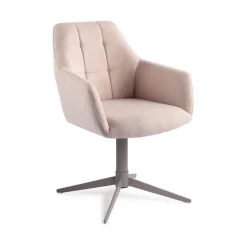 Jesper Home Beige Eetkamerstoelen|Draaibare Eetkamerstoelen|Eetkamerstoel Noto Quad Grey