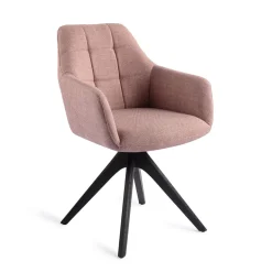 Jesper Home Beige Eetkamerstoelen|Eetkamerstoelen Met Armleuning|Eetkamerstoel Noto Revolve Oak Black