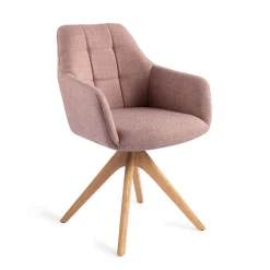 Jesper Home Beige Eetkamerstoelen|Draaibare Eetkamerstoelen|Eetkamerstoel Noto Revolve Oak Natural