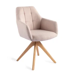 Jesper Home Beige Eetkamerstoelen|Draaibare Eetkamerstoelen|Eetkamerstoel Noto Revolve Oak Natural