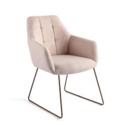 Jesper Home Beige Eetkamerstoelen|Eetkamerstoelen Met Armleuning|Eetkamerstoel Noto Slide Rose Gold