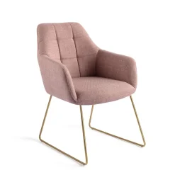 Jesper Home Beige Eetkamerstoelen|Eetkamerstoelen Met Armleuning|Eetkamerstoel Noto Slide Gold