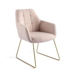 Jesper Home Beige Eetkamerstoelen|Eetkamerstoelen Met Armleuning|Eetkamerstoel Noto Slide Gold