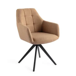 Jesper Home Draaibare Eetkamerstoelen|Eetkamerstoelen Met Armleuning|Eetkamerstoel Noto Turn Black, Draaibaar