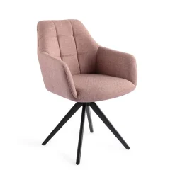 Jesper Home Draaibare Eetkamerstoelen|Eetkamerstoelen Met Armleuning|Eetkamerstoel Noto Turn Black, Draaibaar