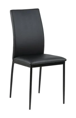 Bendt Eetkamerstoelen Met Leer Of Kunstleer|Eetkamerstoelen Zonder Armleuning|Eetkamerstoel Nuna PU, kleur Zwart