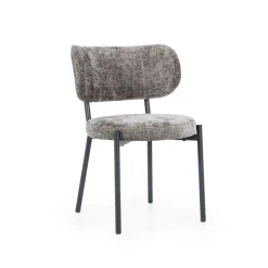 By-Boo Chenille Eetkamerstoelen|Beige Eetkamerstoelen|Eetkamerstoel Oasis Chenille