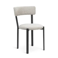 Jesper Home Beige Eetkamerstoelen|Eetkamerstoelen Bouclé / Teddy|Eetkamerstoel Obu Bouclé