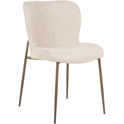 Richmond Interiors Beige Eetkamerstoelen|Eetkamerstoelen Bouclé / Teddy|Eetkamerstoel Odarby Bouclé