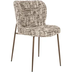 Richmond Interiors Eetkamerstoelen Zonder Armleuning|Eetkamerstoel Odarby Omara stof, kleur Bruin
