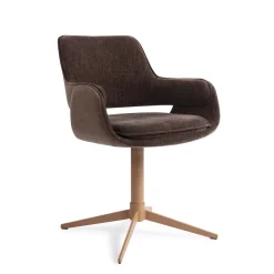 Jesper Home Beige Eetkamerstoelen|Draaibare Eetkamerstoelen|Eetkamerstoel Oketo Draaibaar