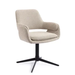 Jesper Home Beige Eetkamerstoelen|Draaibare Eetkamerstoelen|Eetkamerstoel Oketo Draaibaar