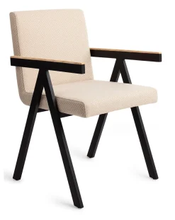 Jesper Home Eetkamerstoelen Met Armleuning|Beige Eetkamerstoelen|Eetkamerstoel Omuta Chevron