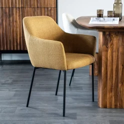 Eleonora Beige Eetkamerstoelen|Eetkamerstoelen Met Armleuning|Eetkamerstoel Paul